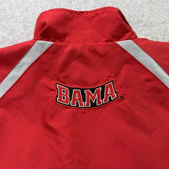 Alabama Crimson Tide Jacket Men's Medium Red‎ Gray Full Zip Essex Fleece Lined - Picture 10 of 11
